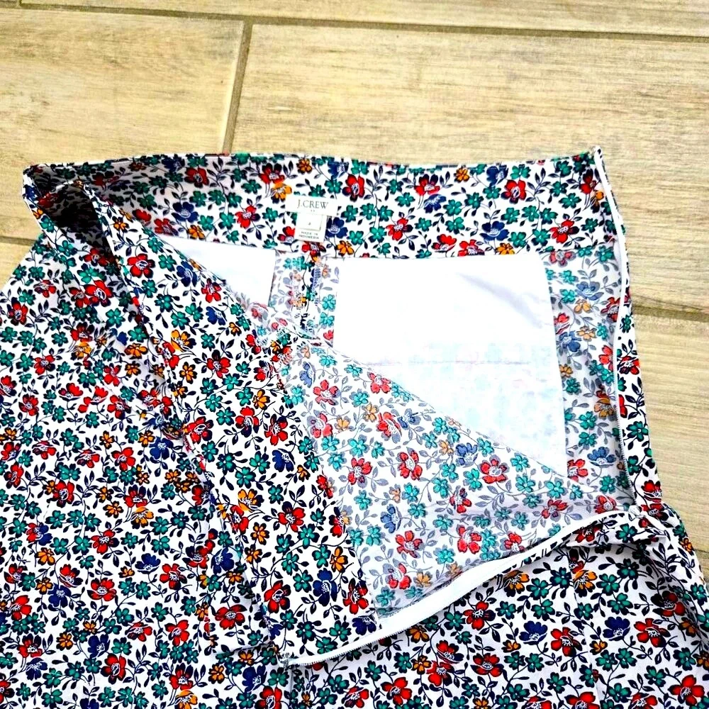 J. Crew Floral‎ Print Bow Tie Waist Shorts Women's Coquette Garden Lightweight 4